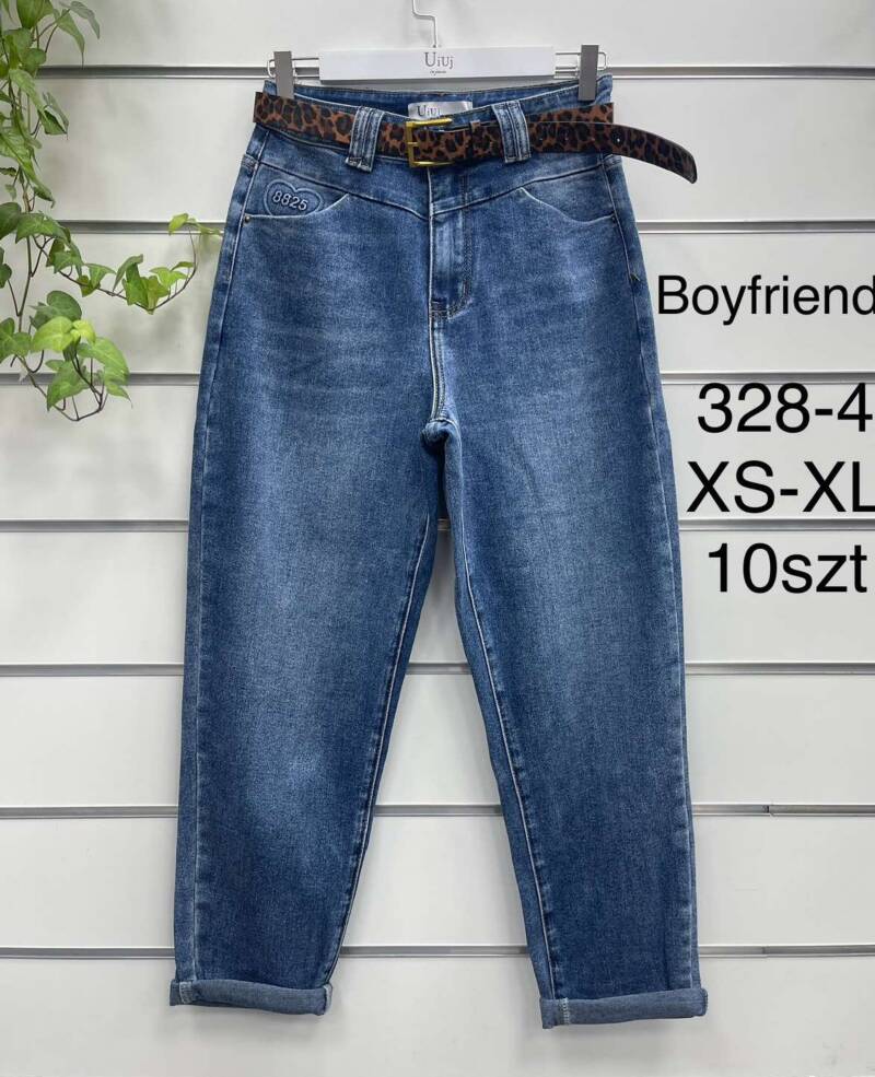 Spodnie damskie jeansy Roz XS-XL, 1 Kolor Paczka 10 szt